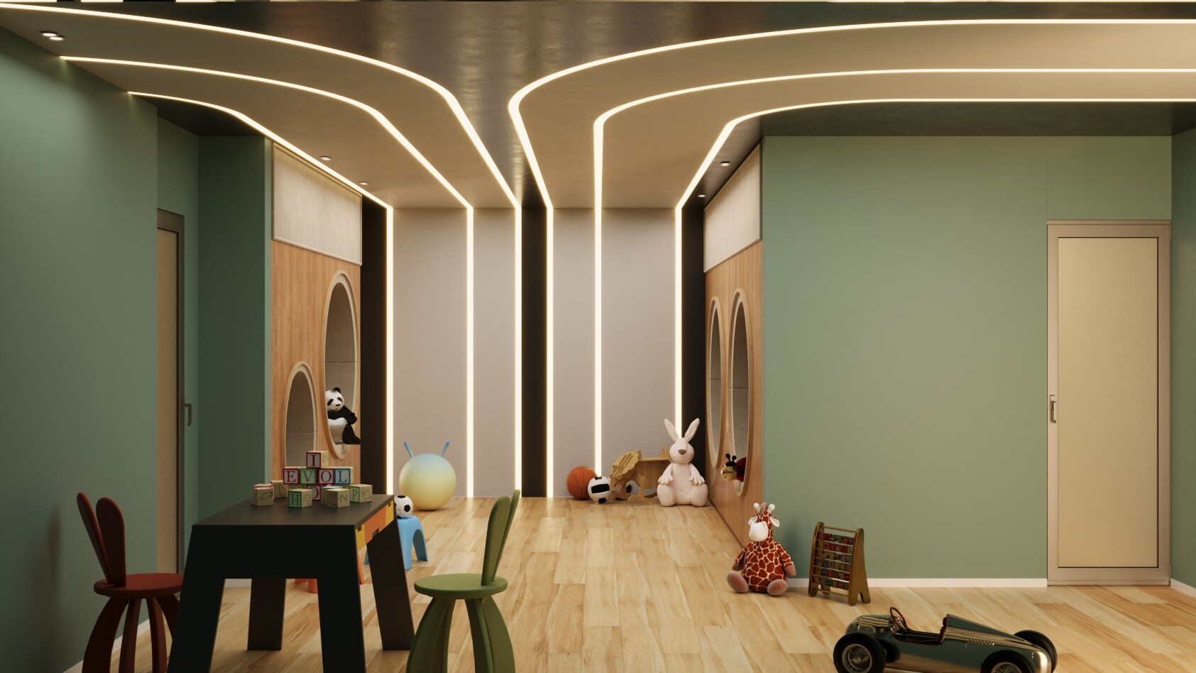 Modern Architectural Lounge rendering